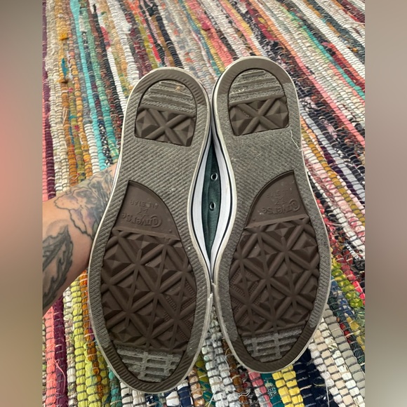 Converse Low Tops - Deep Green Velvet - Picture 3 of 5